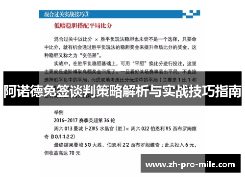 阿诺德免签谈判策略解析与实战技巧指南