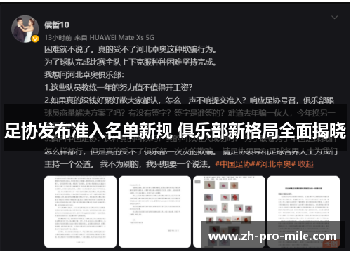 足协发布准入名单新规 俱乐部新格局全面揭晓 足协发布准入名单新规 俱乐部新格局全面揭晓